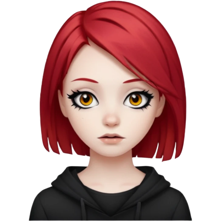 emo girl with red hair emoji