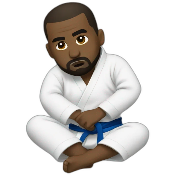 Kanye doing jiu jitsu emoji
