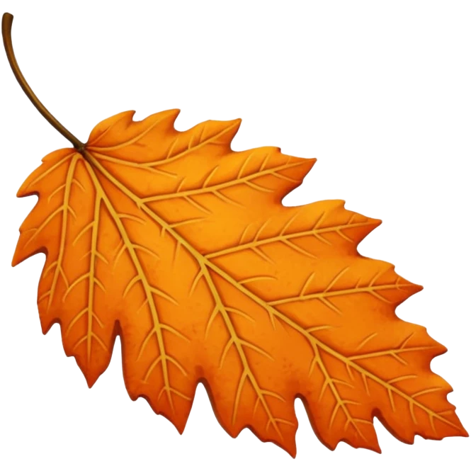 leaf orange emoji
