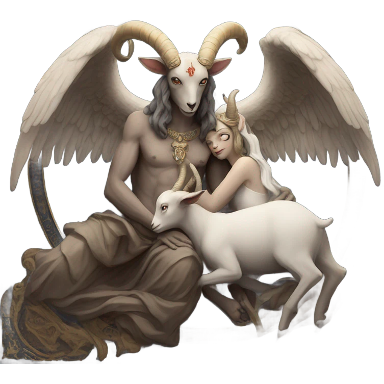 Baphomet and the lovers card emoji