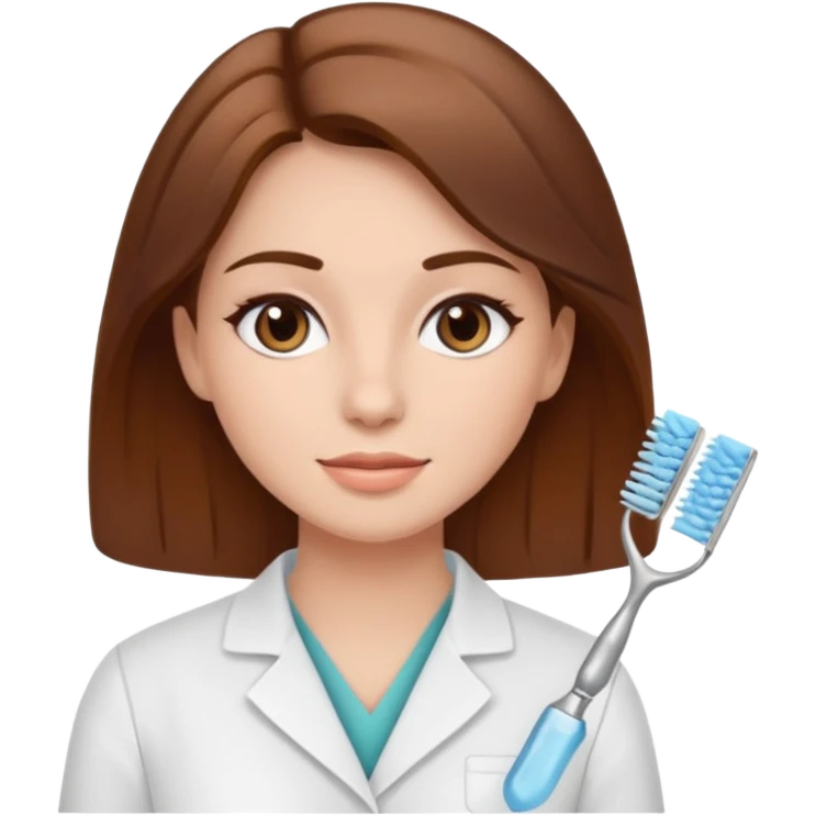 Girl being an esthetician brown hair  emoji