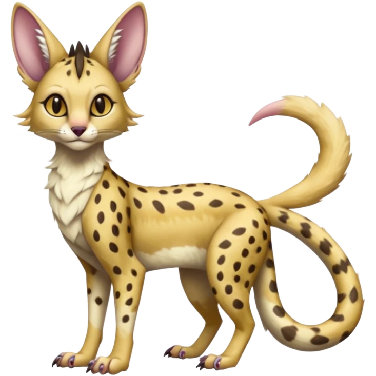 Flurry furry scaly sergal-serval-possum-sphynx-mouse-sergal-fusion-animal-hybrid-creature  emoji