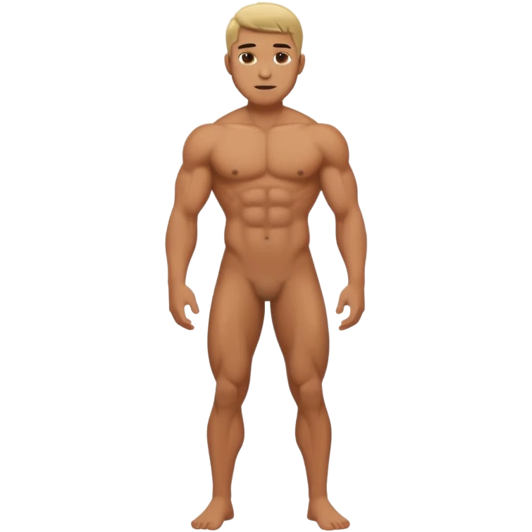 Naked male full body emoji