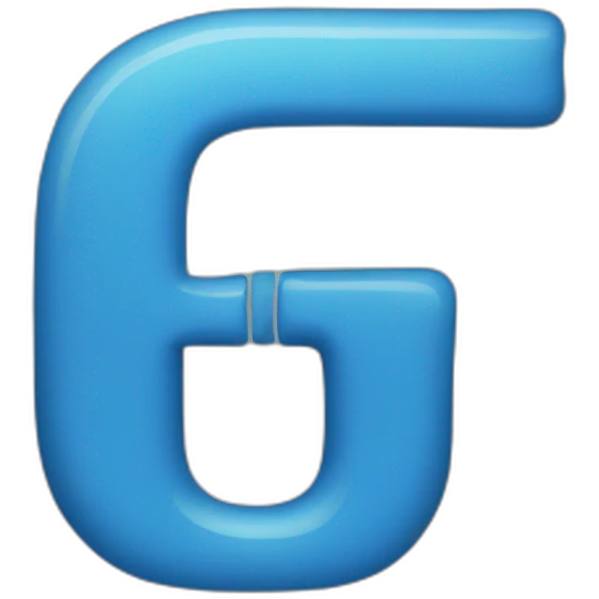The letter T in blue emoji