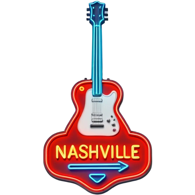 Nashville neon sign  emoji