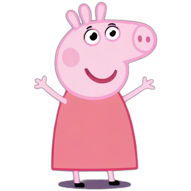 Peppa pig doing a sing with her hands emoji