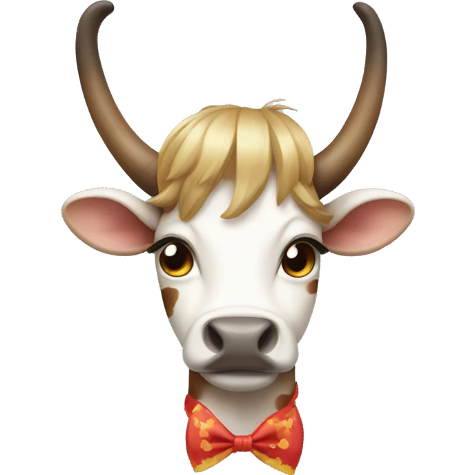 Moo deng with a bow on her head  emoji