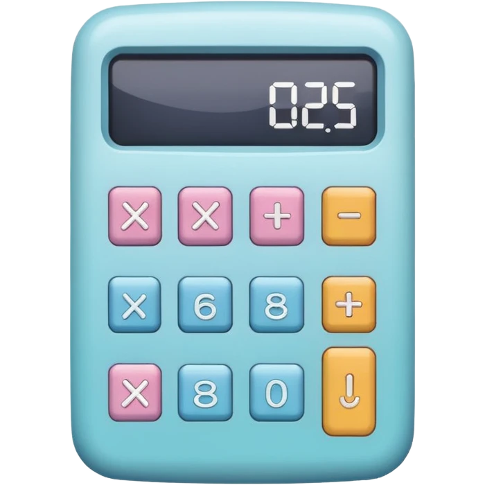 Pastel calculator emoji
