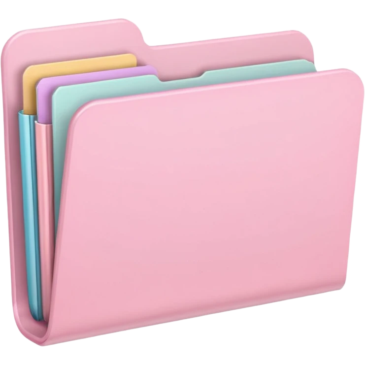pastel pink folder aesthetic emoji