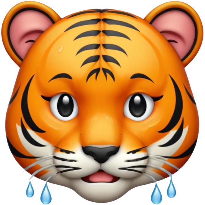 Tête de tigre qui pleure emoji
