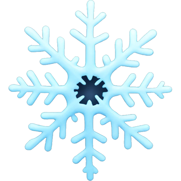 Blue snowflake emoji
