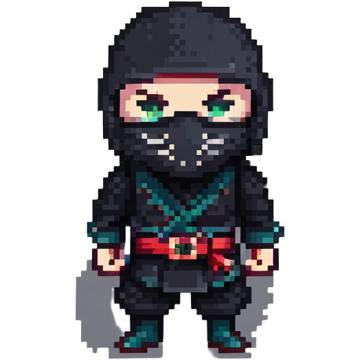cool ninja character with mask emoji
