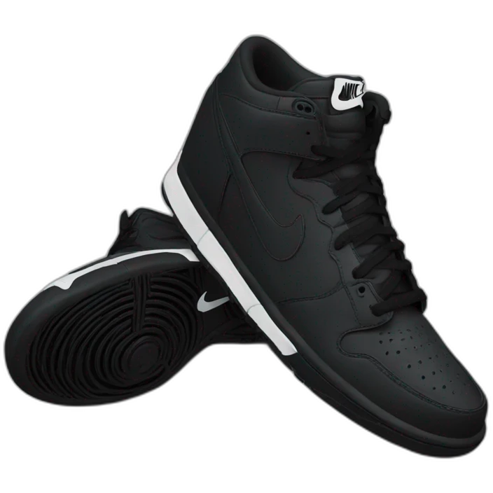 Chaussures NIKE noir emoji