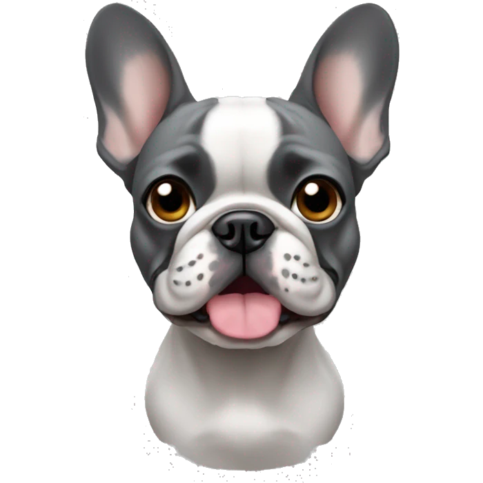 french bulldog grey mad emoji