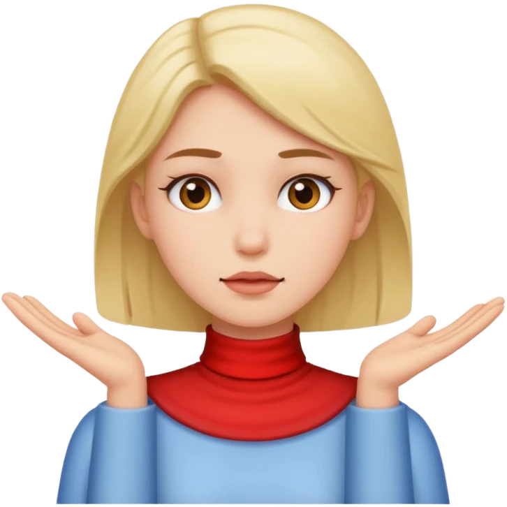 a girl signaling no on her neck emoji