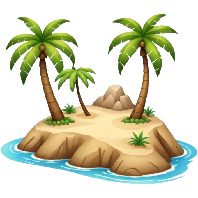 tiny island with palm emoji