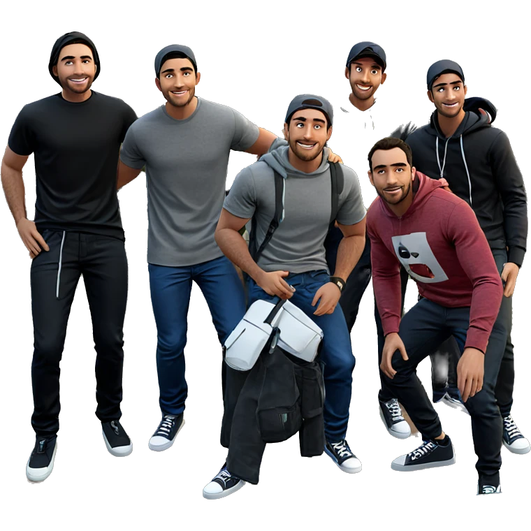 boys hanging out outdoors emoji