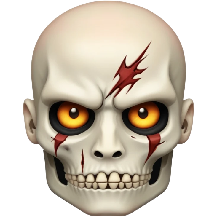 scarred bony warrior face emoji
