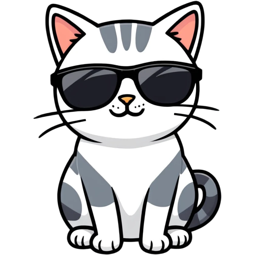 Cat with sunglasses emoji