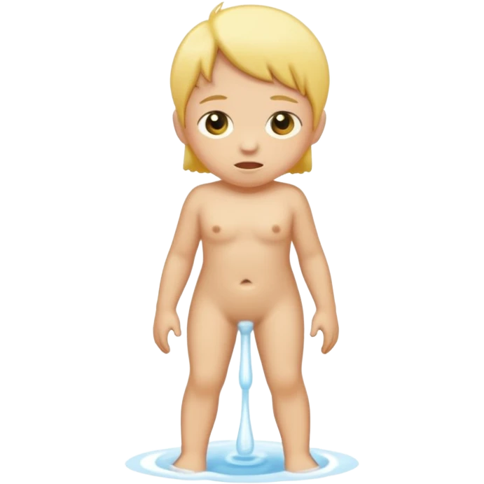 Children peeing standing Naked emoji