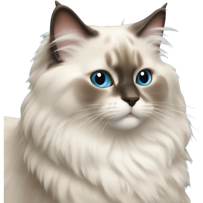 Fluffy ragdoll cat emoji
