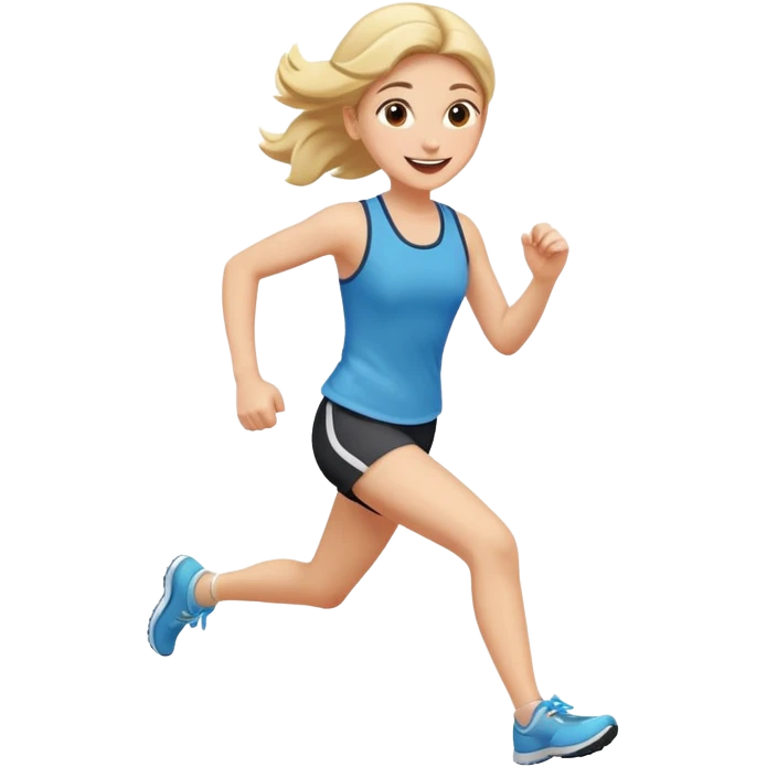run behind girl emoji