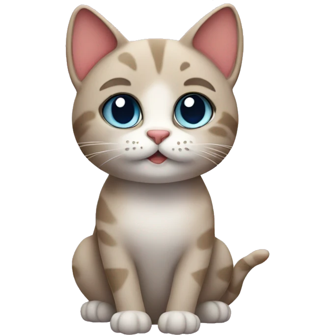 Cat with love emoji
