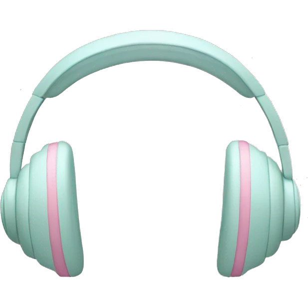 pastel pink headphone emoji