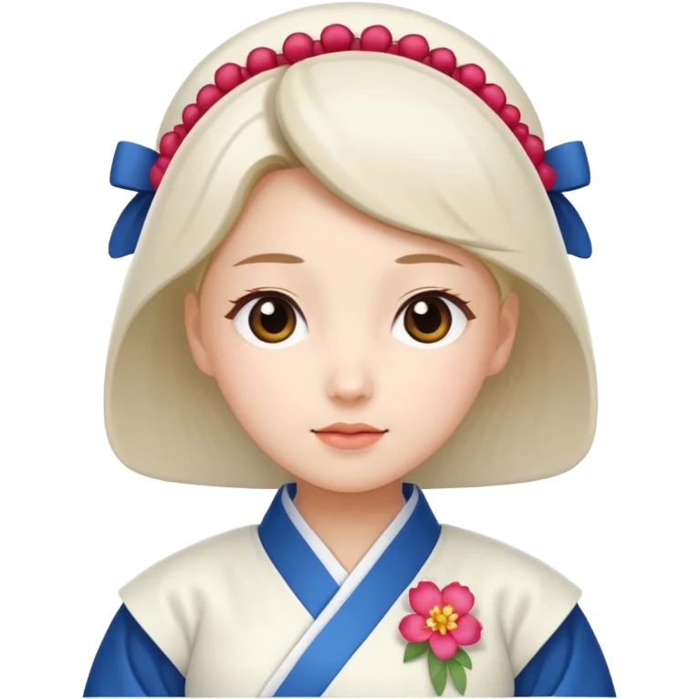 woman in white hanbok emoji