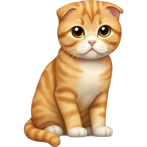 Ginger Scottish fold cat  emoji