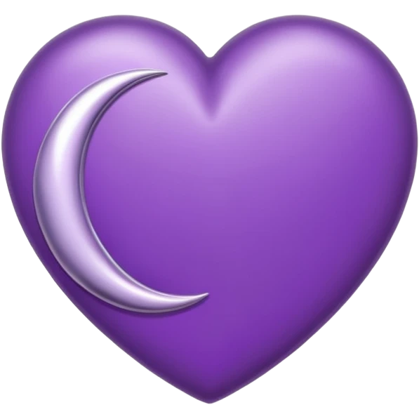 purple heart with a crescent moon emoji