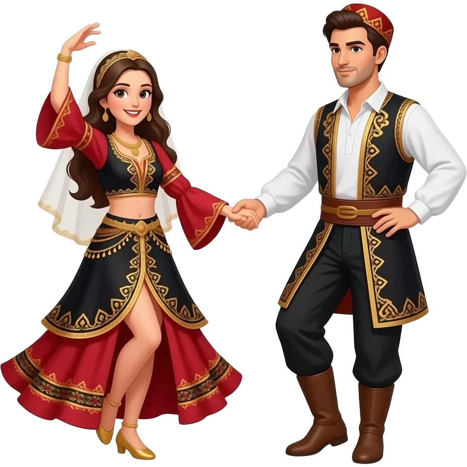 "a dance of Turkish origin" Man women emoji