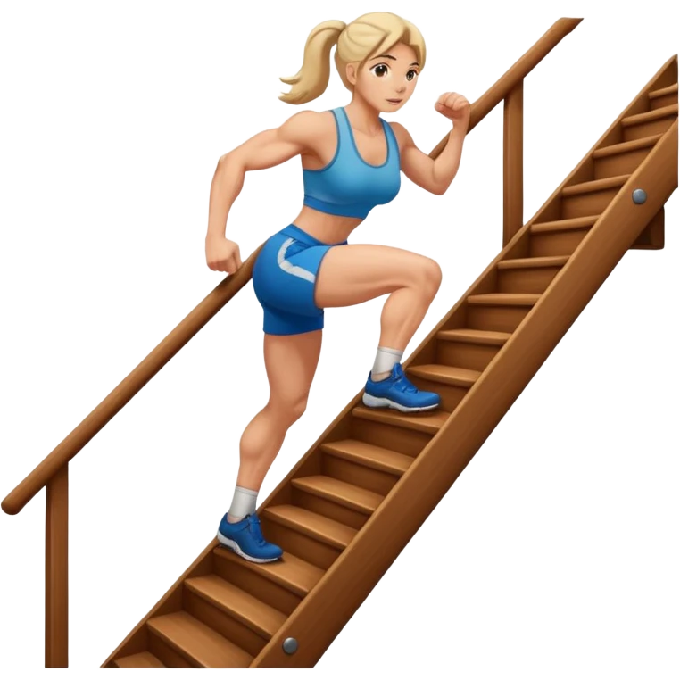 woman climbing stairs emoji