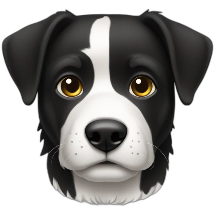 Border colie noir et blanc emoji