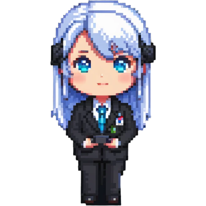simple chibi administrative worker in professional clothes emoji