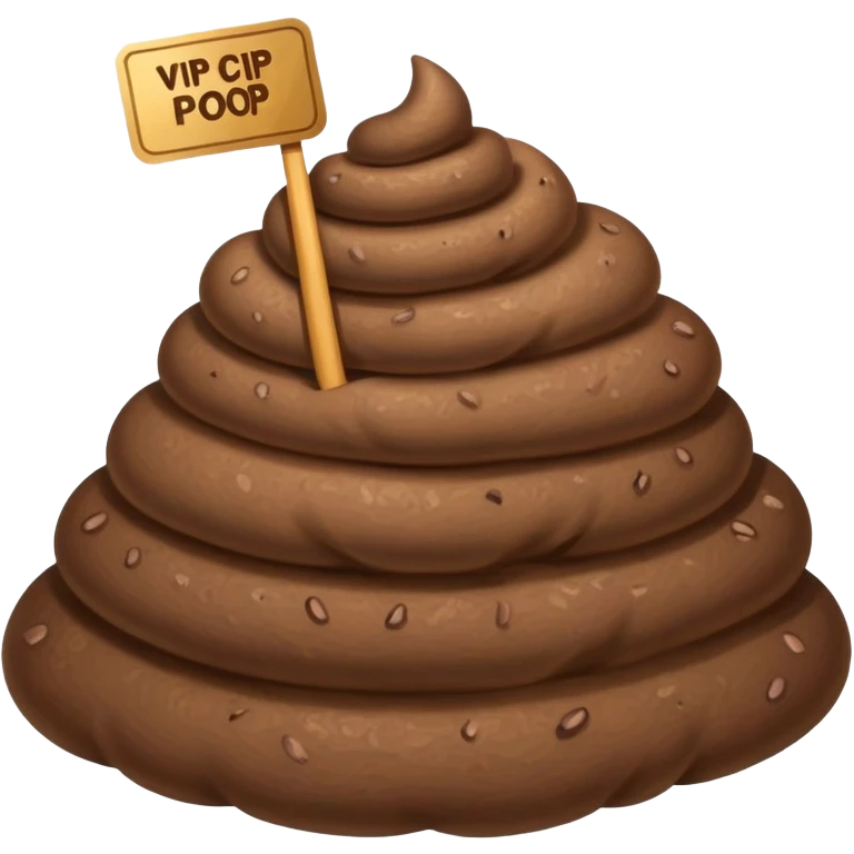 poop with a vip ticket  emoji