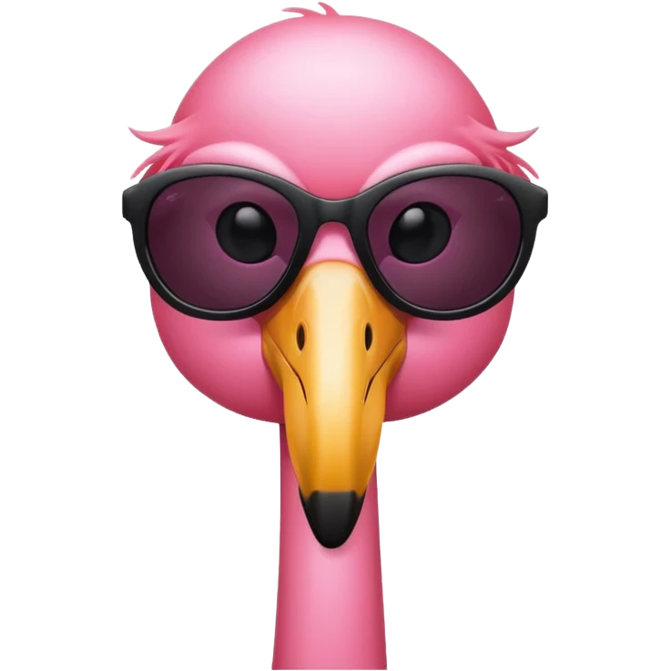flamingo with black sunglasses emoji
