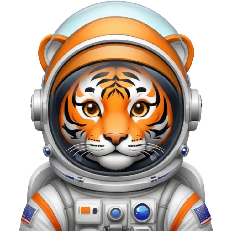 astronaut tiger face with space helmet and stars for Twitch emote emoji