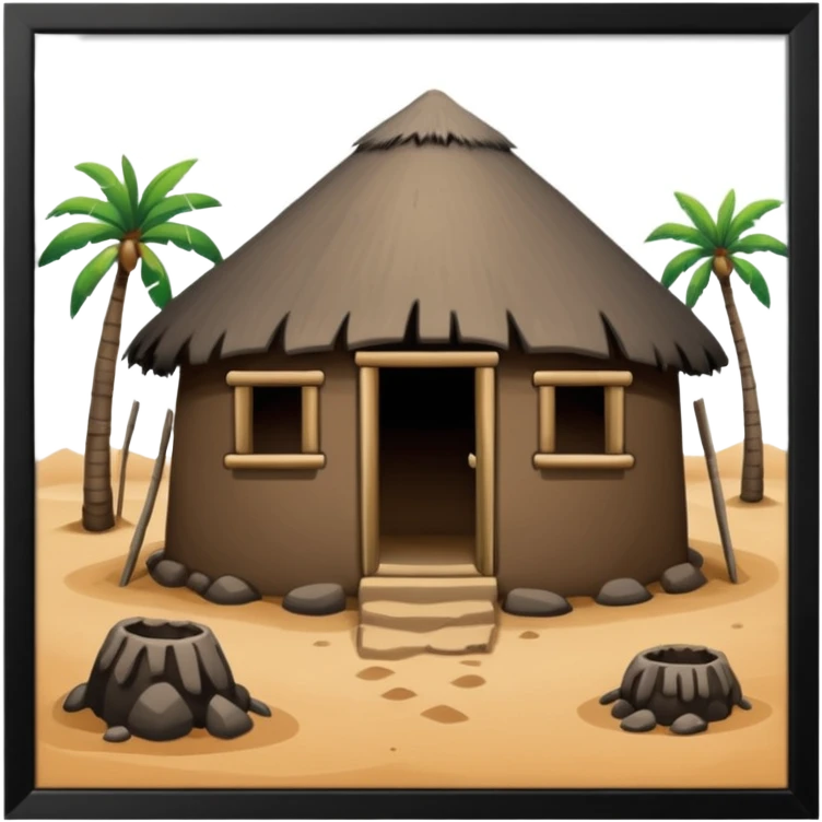 afrikanisches Lehmhüttendorf emoji
