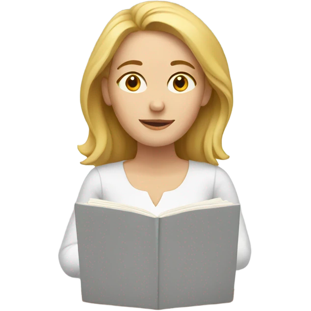 white woman writing emoji