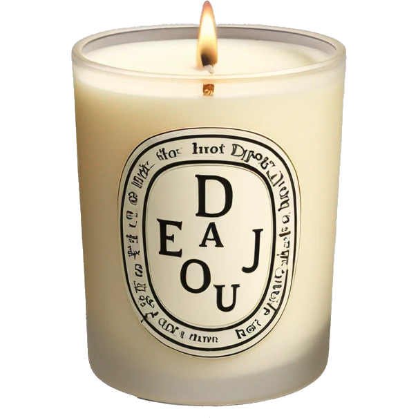 realistic cream coloured diptyque branded candle emoji