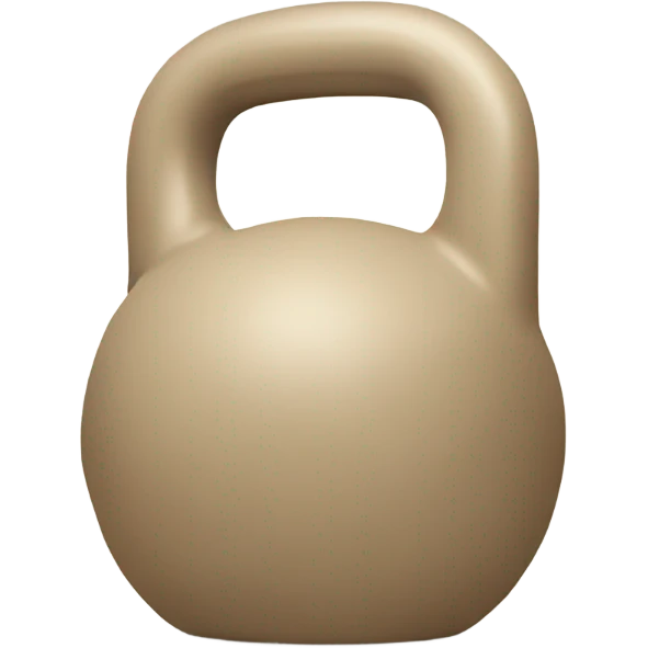 Beige kettlebell emoji