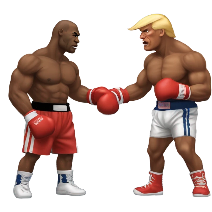 Trump fighting Mike Tyson  emoji