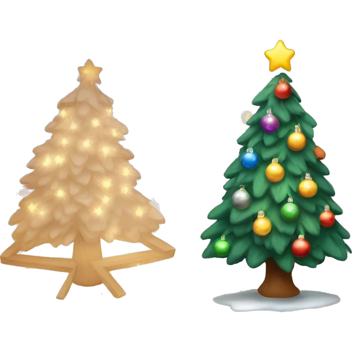 Cozy christmastree with lights emoji