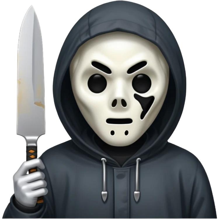 Ghostface from Scream holding a knife emoji