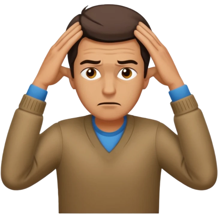 confused man, full body emoji