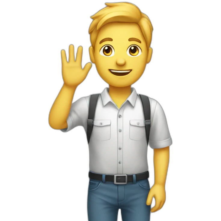 software engineer waving hello emoji
