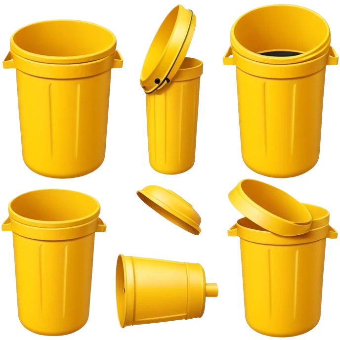 yellow trash can emoji