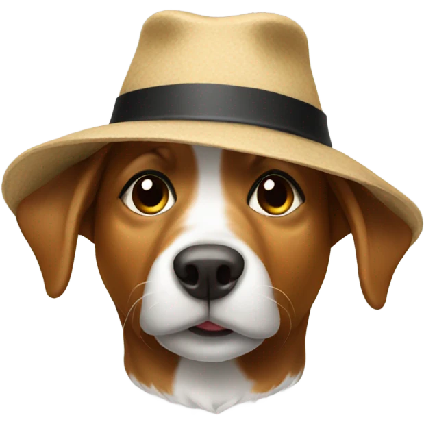 Dog with hat emoji