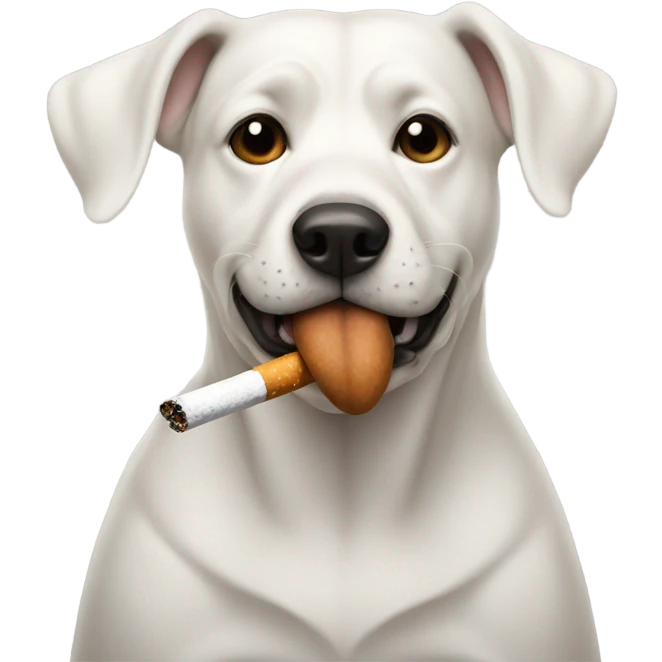 Dog with sigarette emoji